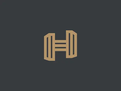H brand identity branding gold h logo mark typography