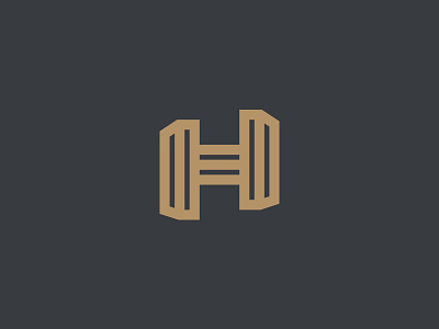 H brand identity branding gold h logo mark typography