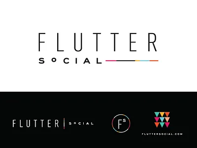 flutter logomark exploration brand logo modern social
