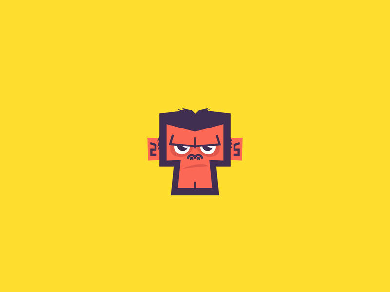 The Monkee is plotting something... animal animated animation gif illustration monkey