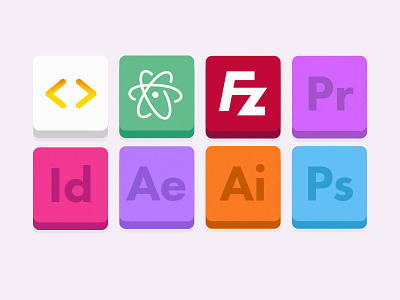 Tools Of The Trade ⚒ apple atom codekit dock flat icon iconography illustration