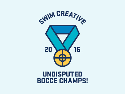 Undisputed Bocce Champs bocce ball icon illustration illustrator medal vector