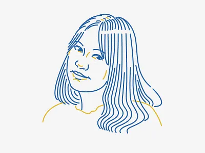 Ma Rong head portrait illustrations line art