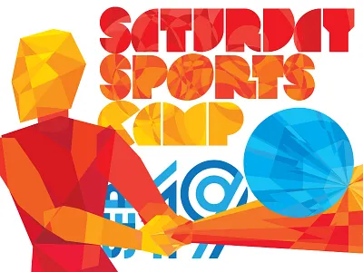 Saturday Sports Camp block camp circle geometric olympics retro round saturday shards shatter sports