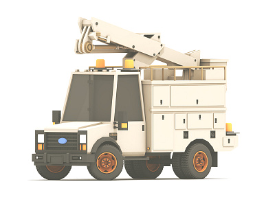 Work Truck 3d c4d cinema 4d heavy duty machine render truck utility vehicle work truck