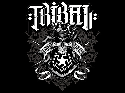 Tribal Gear custom lettering jared mirabile king lettering skull sweyda tribal clique tribal gear tribal streetwear vector vector skull