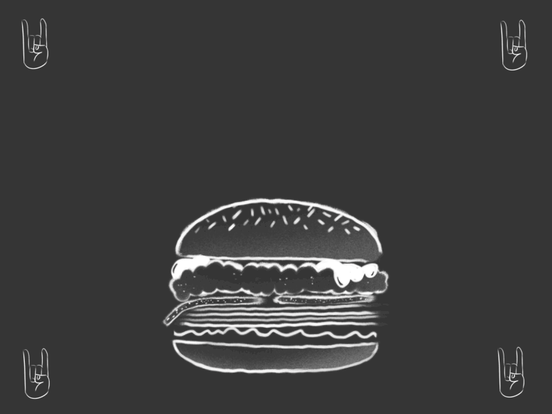 BBQ animation bbq burger flip hotdog illustration loop stoner sunglasses