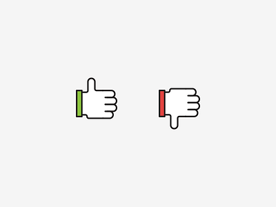 Yay Nay hand iconography illustration nay thumbs down thumbs up yay