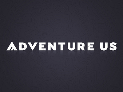 Adventure Us Logo adventure branding forest logo map mountain outdoor website wordmark