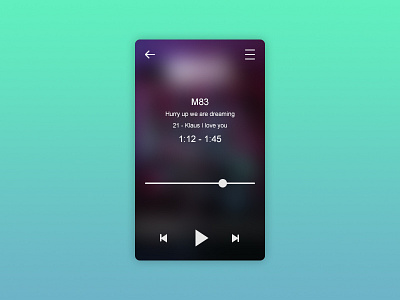 Daily UI 009 - Music Player 009 daily daily ui music music player player ui