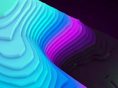 Topographic Map Exploration 3d design exploration explore eyedesyn fun gradients map texture