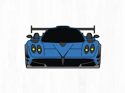 Zonda R apex automotive car exotic illustration pagani race zonda