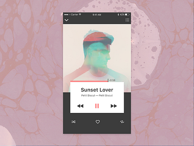 Daily UI - Music Player app daily ui itunes minimal music play player ui user