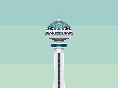 Atakule ankara atakule building flat icon illustration tower turkey turkish