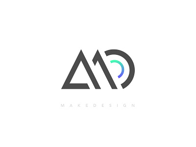 makedesign.in logo brand branding design gradient icon indentiy logo make makedesign minimal