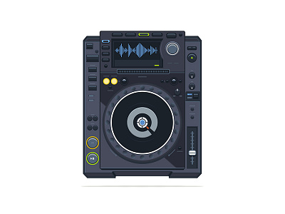 CDJ 2000 90s acid cdj 2000 club dance disco electro house illustration