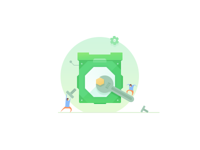 System Repair repair system ；working；illustration