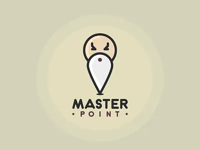 Master Point funny icon learn learning logo master old man online school tutorials web