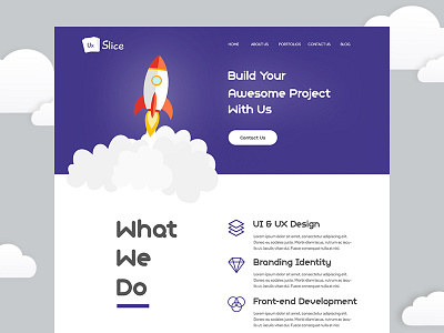 SliceUX - My New Portfolio showcase bootstrap css landing page portfolio web rocket ui studio ux studio web website