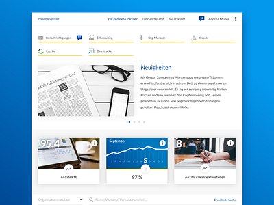 HR Cockpit design interface ui user ux web