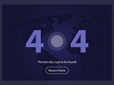 Daily UI - Day 8 - 404 Page 404page atlantis dailyui day8 lostcity ui website