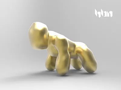 Gorilla 3d art artwork design gorilla hbn mexico sculpture