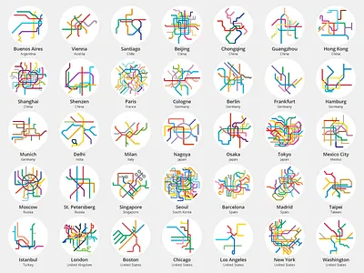 Mini Metros map public subway transit transportation
