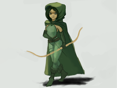 Ranger archer arrow bow dailysketch digitalart digitalpainting green ranger speedpainting