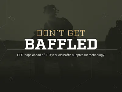 Don't Get Baffled Hero Image hero hexagon homepage military slab serif typography