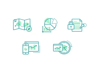 Icons colors highlights icons lines spot strokes