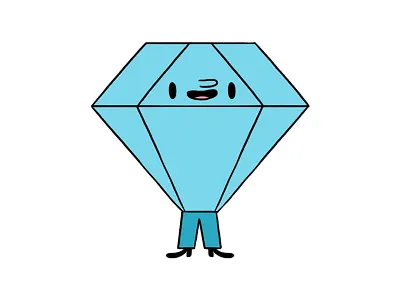 Sky Dumont blue character design diamond jimdo