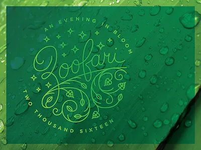 Zoofari Logo (Rejected) botanical evening flower green grow illustration linework logo plant vine zoo zoofari