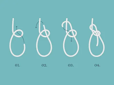 Bowline Knot blue bowline fisherman knot tying knots rope sailing