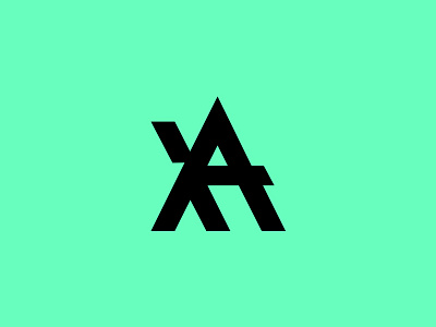 Logo for HelloAntek initial letters logo mint typo