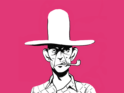 Anticipation animation cowboy illustration mystic grandpa smoke