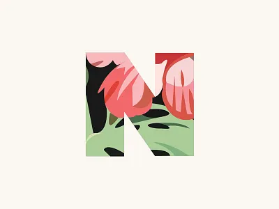 The letter 'N' hawaiian pattern n ohana