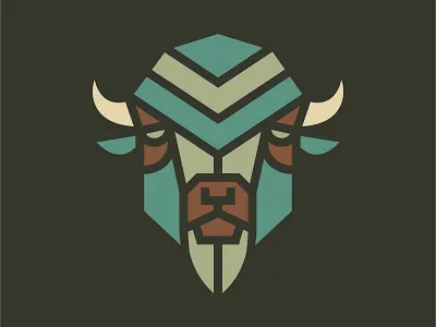 Bison animal bison buffalo icon illustration logo