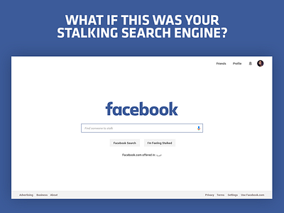 Facebook Stalking Search Engine facebook fb google joke search search engine stalking ui