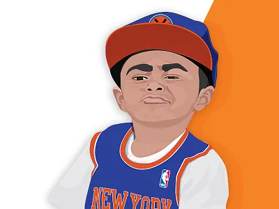 Derrick Rose Jr. derrick rose drose knicks new york vector illustration
