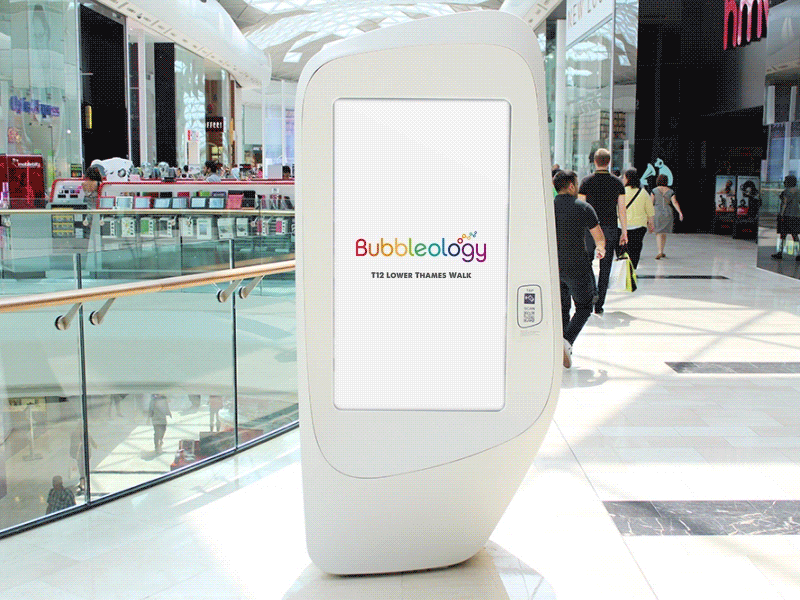 Bubbleology Bluewater screens digital signage