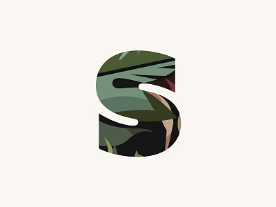 The letter 'S' hawaiian pattern ohana