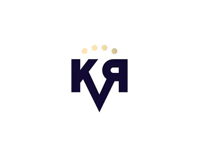 KVR Logo golden logo monogram sans serif vodka
