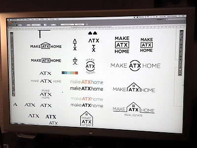Make ATX Home Logo Concepts atx branding identity logo real estate realty wip