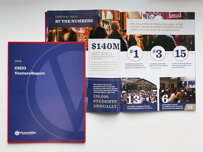 VentureOhio 2015 VentureReport annual report book columbus corporate design graphs layout numbers ohio report startup venture