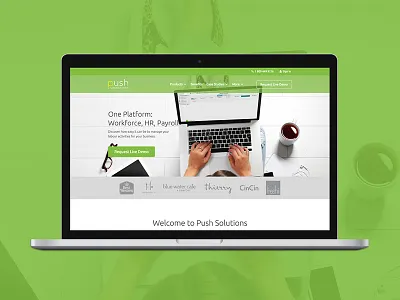 Push Operations Website Rebrand & Development clean hr payroll rebrand startup strategy technology user experience user interface website design website development workforce management