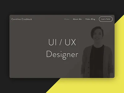 My portfolio :) and black dark portfolio ui ux web white yellow