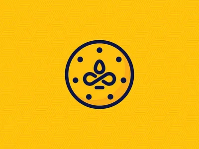 Golden Life chakra design gold golden icon life logo supplements vitamins yoga