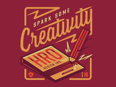 Spark Some Creativity graphic lettering match matches pencil spark type