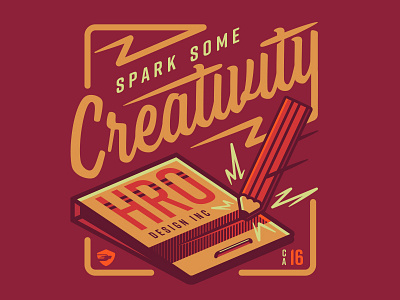 Spark Some Creativity graphic lettering match matches pencil spark type