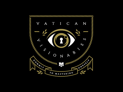 Visionaries apparel clothing eye flat gold illustration vatican vector